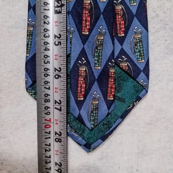 Tommy Hilfiger Italian Silk Golf Tie, Made in USA - Picture 8 of 8